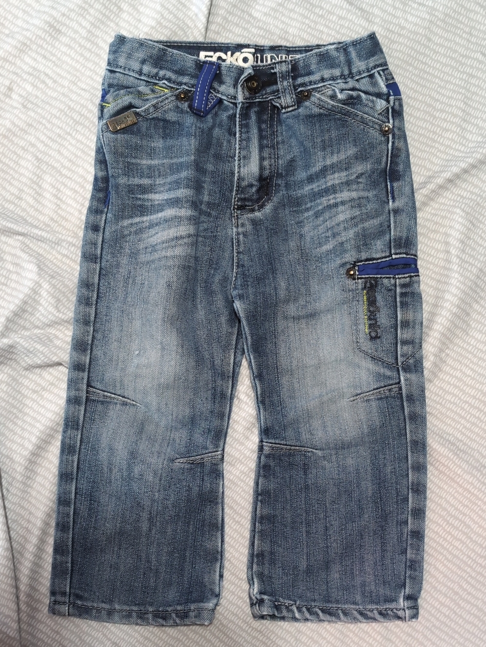 Ecko Unlimited Blue Washed Relaxed Fit Jeans Toddler Size 24M *N13